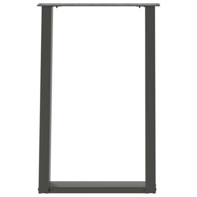 Eettafelpoten 2 st U-vormig 50x(72-73) cm staal antraciet