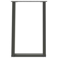 Eettafelpoten 2 st U-vormig 50x(72-73) cm staal antraciet - thumbnail
