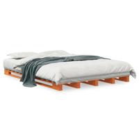 Palletbed massief grenenhout wasbruin 140x200 cm - thumbnail