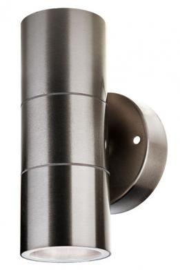 V-Tac Wandlamp RVS | 2xGU10 | IP44 | 16,3 cm hoog - 5086005