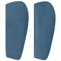 Boxspring met matras fluweel donkerblauw 100x200 cm - thumbnail