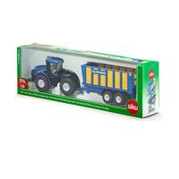 Siku 1947 new holland tractor met hooiwagen 1:50 - thumbnail