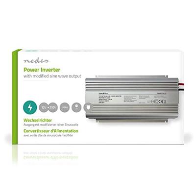 Stroomomvormer Gemodificeerde Sinusgolf | 12 V DC - 230 V AC | 1700 W | 2x Schuko-Uitgang - thumbnail