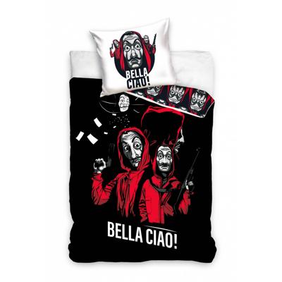 La Casa De Papel Dekbedovertrek Money Heist 140 x 200 cm zwart