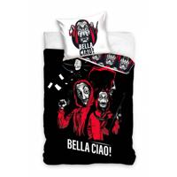 La Casa De Papel Dekbedovertrek Money Heist 140 x 200 cm zwart - thumbnail