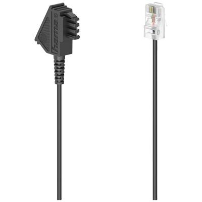 Hama 00201111 DSL-Box-Kabel TAE-F-Stecker - Modular-Stecker 8p2c, 0,5 m, schwarz