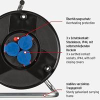 Brennenstuhl 1098540001 Kabelhaspel 40.00 m Rood (mat) Randaarde stekker - thumbnail