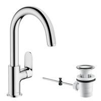 Hansgrohe Vernis Blend wastafelkraan uitloop draaibaar m/waste chroom 71554000 - thumbnail