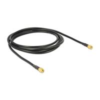 Delock WiFi-antenne Aansluitkabel [1x SMA-stekker - 1x SMA-stekker] 2.00 m Zwart Vergulde steekcontacten - thumbnail