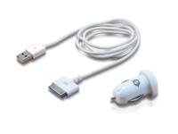 Conceptronic cusbcar2aset apple cable with car tablet charger, 2a - thumbnail