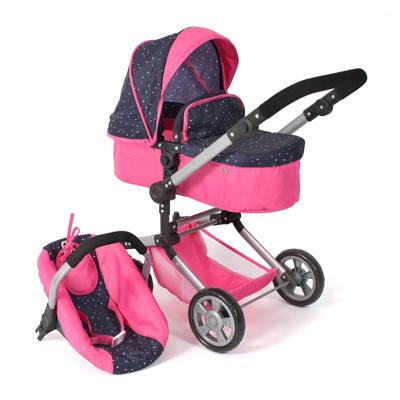 Combi-poppenwagen Linus Plus - Confetti Pink