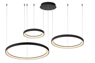 Lucide VIDAL - Hanglamp - Ø 78 cm - LED Dimb. - 1x120W 2700K - Zwart Lucide VIDAL - Hanglamp - Ø 78 cm - LED Dimb. - 1x120W 2700K - Zwart