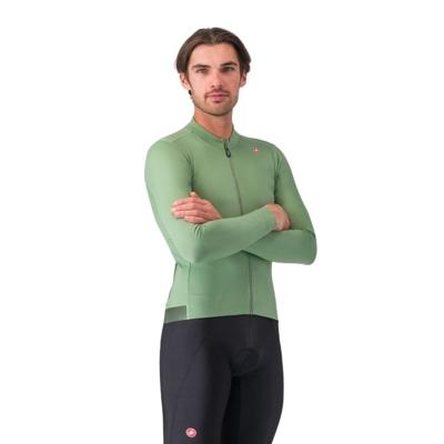 Castelli Espresso thermal jersey lange mouw green pepper heren S