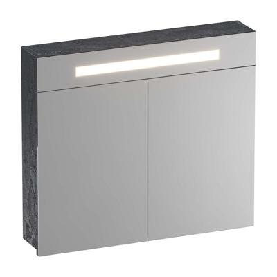 Brauer Promise Spiegelkast - 80 cm - met Directe Verlichting - 2 Enkelzijdige Spiegeldeuren - Damascus