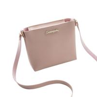 Vrouwen Solid rits schoudertas Cross Body Tas Messenger telefoon munt tas (roze) - thumbnail