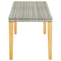 VidaXL Tuinbank 80 cm poly rattan grijs - thumbnail