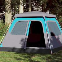 VidaXL Koepeltent 4-persoons snelontgrendeling blauw - thumbnail