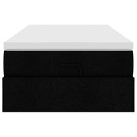 Ottoman bed met matras 180x200cm stof zwart - thumbnail