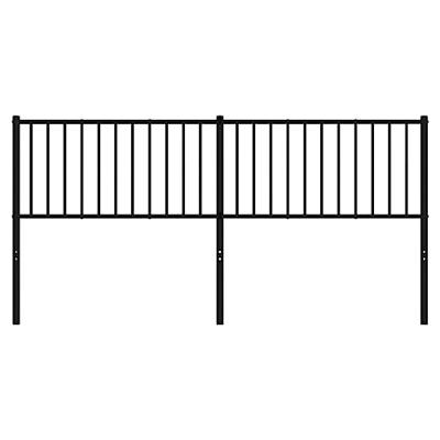 Hoofdbord metaal zwart 187x3x90 cm Hoofdbord metaal zwart 187x3x90 cm