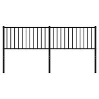 Hoofdbord metaal zwart 187x3x90 cm - thumbnail