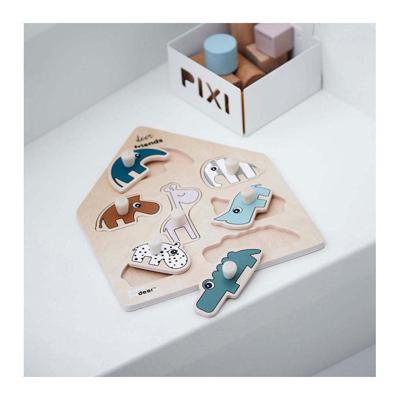 Done By Deer houten noppenpuzzel hertenvriendjes, 7st.