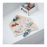 Done By Deer houten noppenpuzzel hertenvriendjes, 7st. - thumbnail