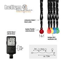 Hellum 576788 Motief lichtketting Kogel Buiten werkt op het lichtnet Aantal lampen 80 LED RGB Verlichte lengte: 7.9 m Timer - thumbnail