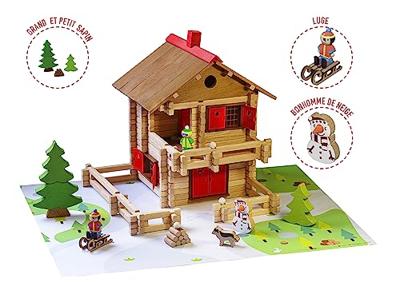 JEUJURA - Houten bouwset - Het grote alpenchalet - 215 onderdelen - Geschikt voor kinderen vanaf 5 jaar
