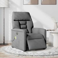 Fauteuil verstelbaar stof lichtgrijs - thumbnail