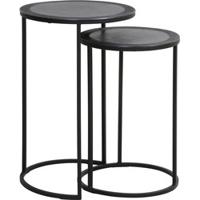 Light & Living Bijzettafel 'Talca' Set van 2 stuks, 35/40cm, kleur Antiek Lood - thumbnail