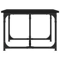 Salontafel 90x50x35 cm bewerkt hout zwart - thumbnail
