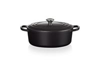 Le Creuset Braadpan Signature ovaal Mat Zwart ø 29 cm / 4,7 liter - thumbnail