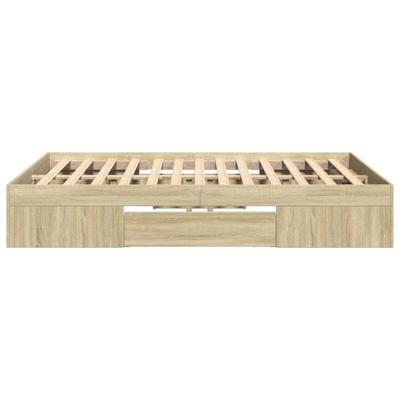 Bedframe zonder matras hout sonoma eikenkleurig 120x190 cm
