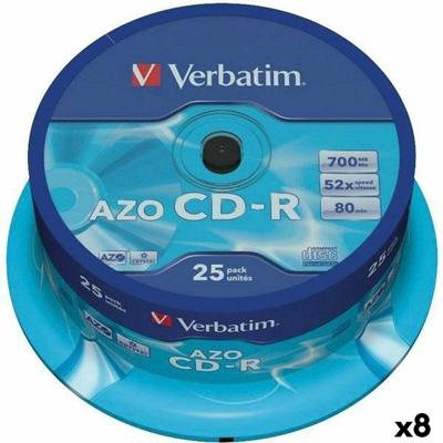 CD-R Verbatim Azo 700 MB 52x 25 Onderdelen (8 Stuks)