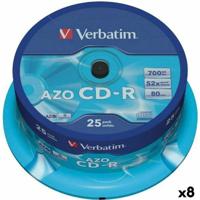 CD-R Verbatim Azo 700 MB 52x 25 Onderdelen (8 Stuks) - thumbnail