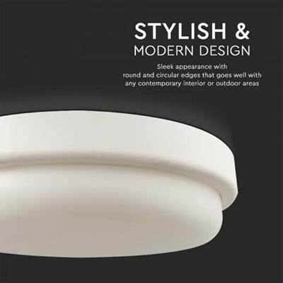 V-TAC VT-8096 LED Ronde Plafondlamp - Lampvoet - IP54 - 18W- 1820 Lumen - 4000K V-TAC VT-8096 LED Ronde Plafondlamp - Lampvoet - IP54 - 18W- 1820 Lumen - 4000K