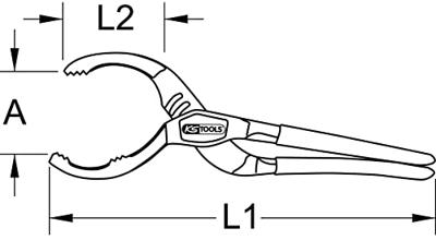 KS Tools 150.9317 Oliefiltertang, 50-125 mm