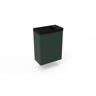 Fonteinkast Highland Green Arcqua Ridge 40x55x28 cm Incl. Fontein Mat Zwart Zonder Overloop