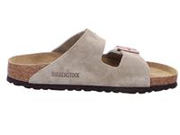 BIRKENSTOCK - Arizona slippers taupe Suede Unisex - thumbnail