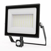 Stratos - LED Breedstraler met bewegingssensor - 100 Watt 8700 Lumen - 6500K Daglicht wit licht - IP65 Waterdicht - 15cm Kabel - thumbnail
