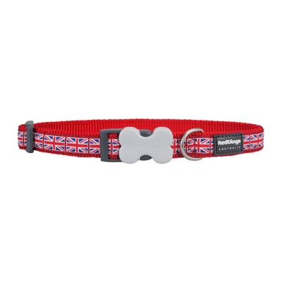 Hondenhalsband Red Dingo Union Jack 20-32 cm Rood Hondenhalsband Red Dingo Union Jack 20-32 cm Rood