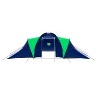 Tent 9-persoons polyester blauw en groen - thumbnail