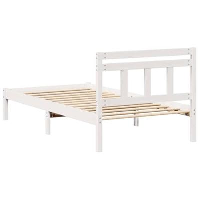 Bedframe Wit Massief grenenhout