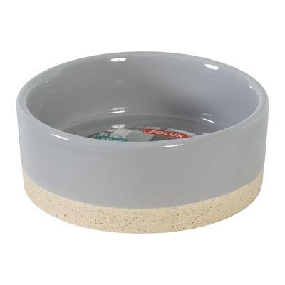 Zolux olaria voerbak keramiek grijs