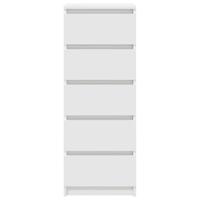 Dressoir met lades 37,5x35x99 cm spaanplaat wit - thumbnail