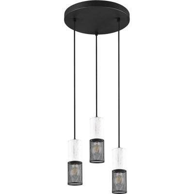 Stijlvolle Zwart-Witte LED Hanglamp - 3-lichts E27 Fitting - Metaal