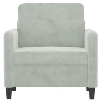 Fauteuil 60 cm fluweel lichtgrijs - thumbnail