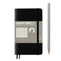 Leuchtturm Black, Softcover, Composition (B5), 123 p., squared - thumbnail