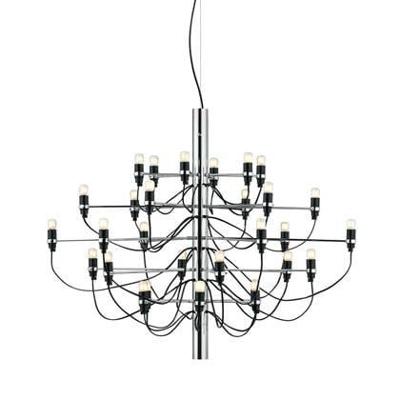 Flos 2097|30 by Gino Sarfatti kroonluchter Ø88 opaal chroom Flos 2097|30 by Gino Sarfatti kroonluchter Ø88 opaal chroom
