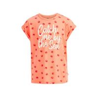 WE Fashion T-shirt met all over print koraalrood - thumbnail